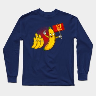 Banana Revolution Banana split fruit gift idea present Long Sleeve T-Shirt